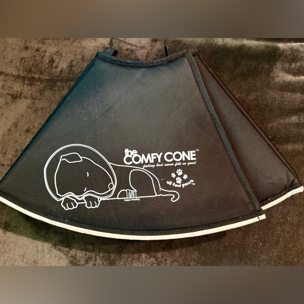 The Comfy Cone Black Pet Recovery Collar